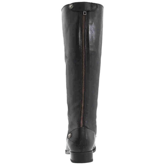 Frye MELISSA Button Black Riding Cowboy Tall Knee High Boots Shoes Flats 6 NIB - Picture 3 of 7